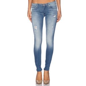 Hudson Distressed Krista Super Skinny Jeans